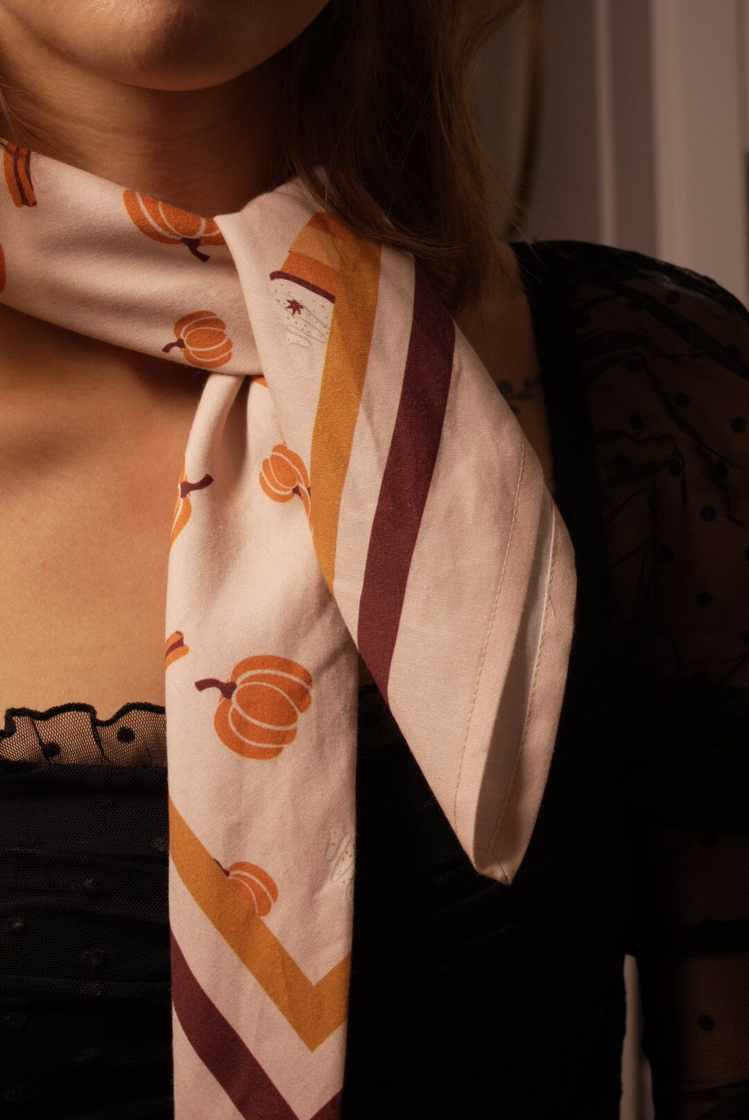 APASZKA Z BAWEŁNY "DYNIA" - obrazek 3