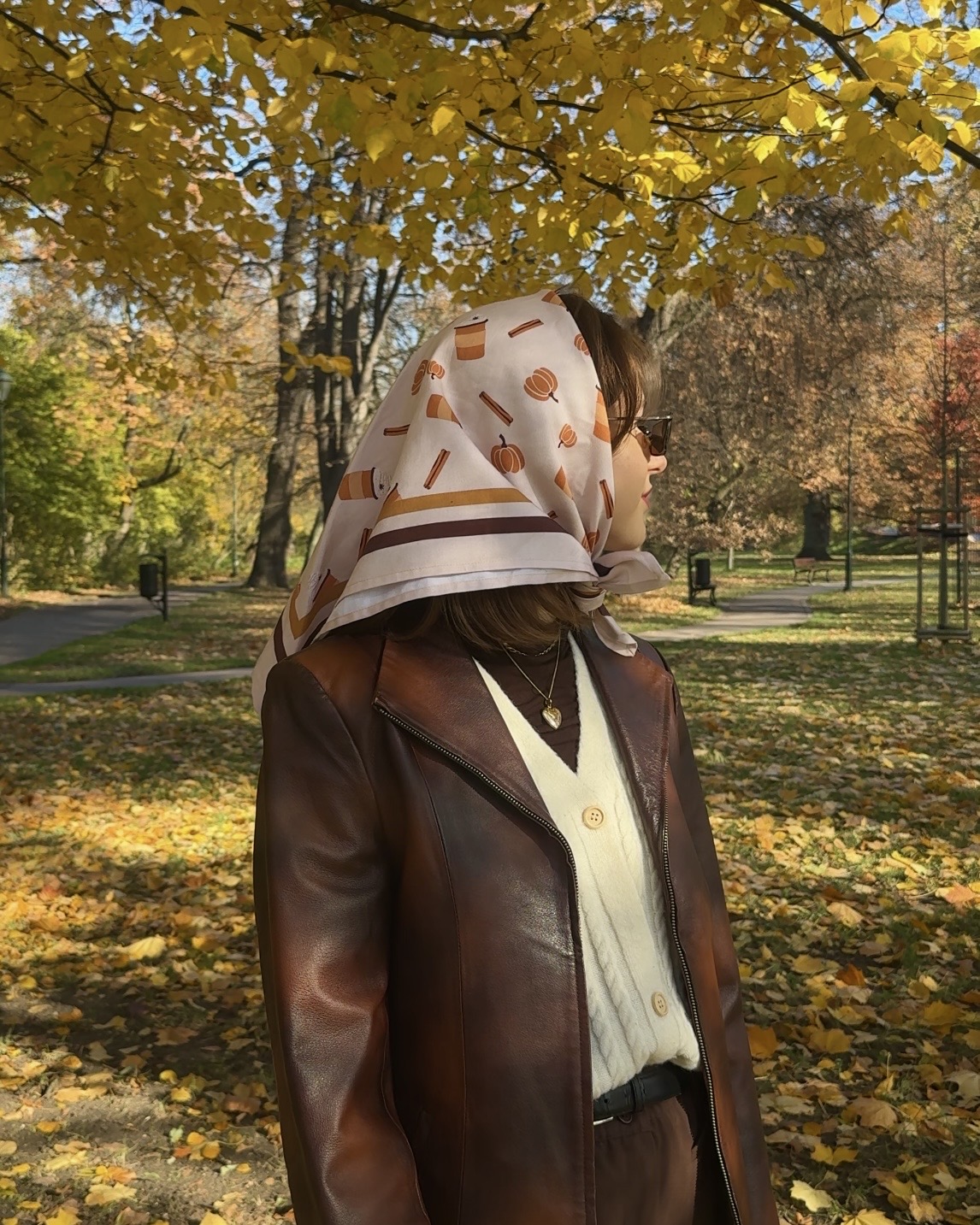 APASZKA Z BAWEŁNY "DYNIA" - obrazek 5