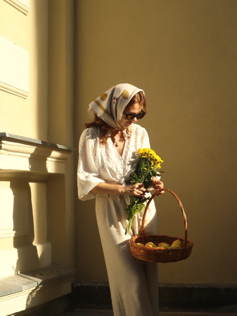 APASZKA BAMBUSOWA "Cytrynki"