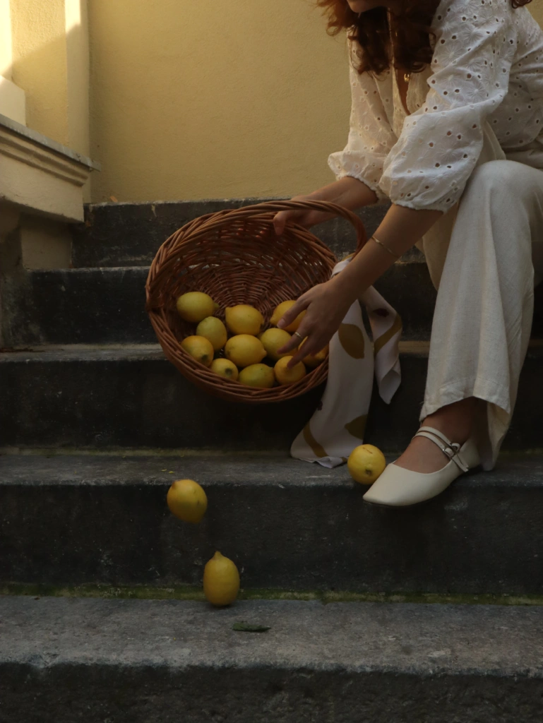 APASZKA BAMBUSOWA "Cytrynki"