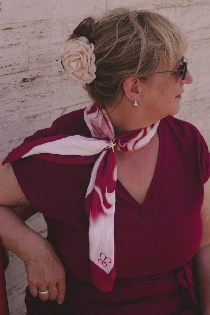 APASZKA BAMBUSOWA "Red Velvet"