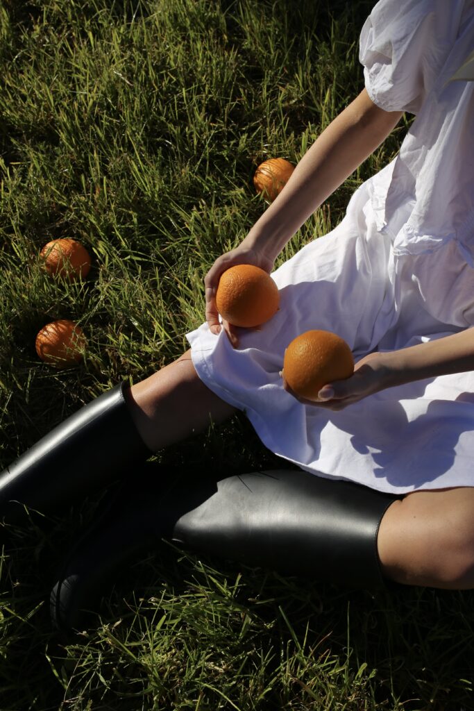 APASZKA BAMBUSOWA  "Pomarańcze"