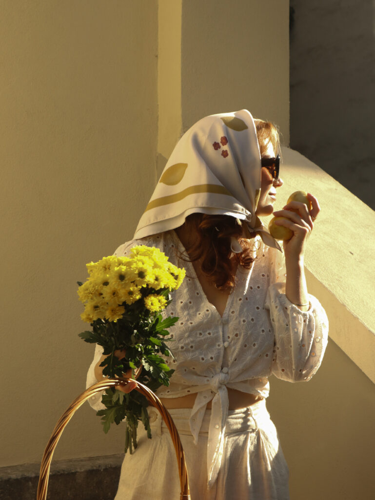 APASZKA BAMBUSOWA "Cytrynki"