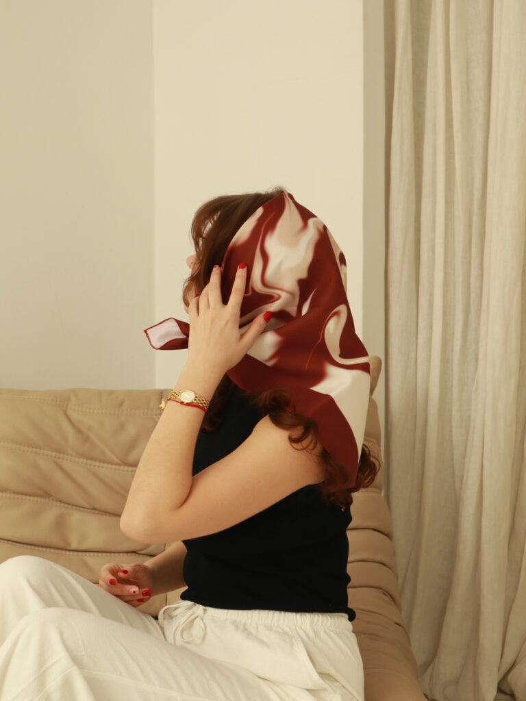 APASZKA BAMBUSOWA "Red Velvet"