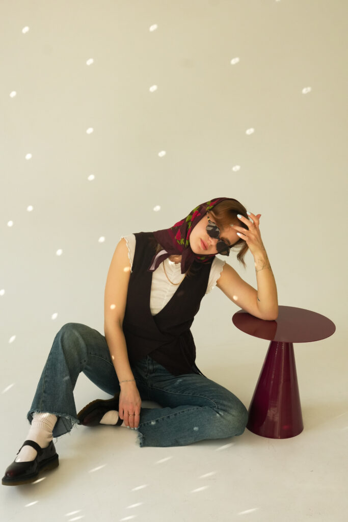 APASZKA BAMBUSOWA "WINOGRONO"