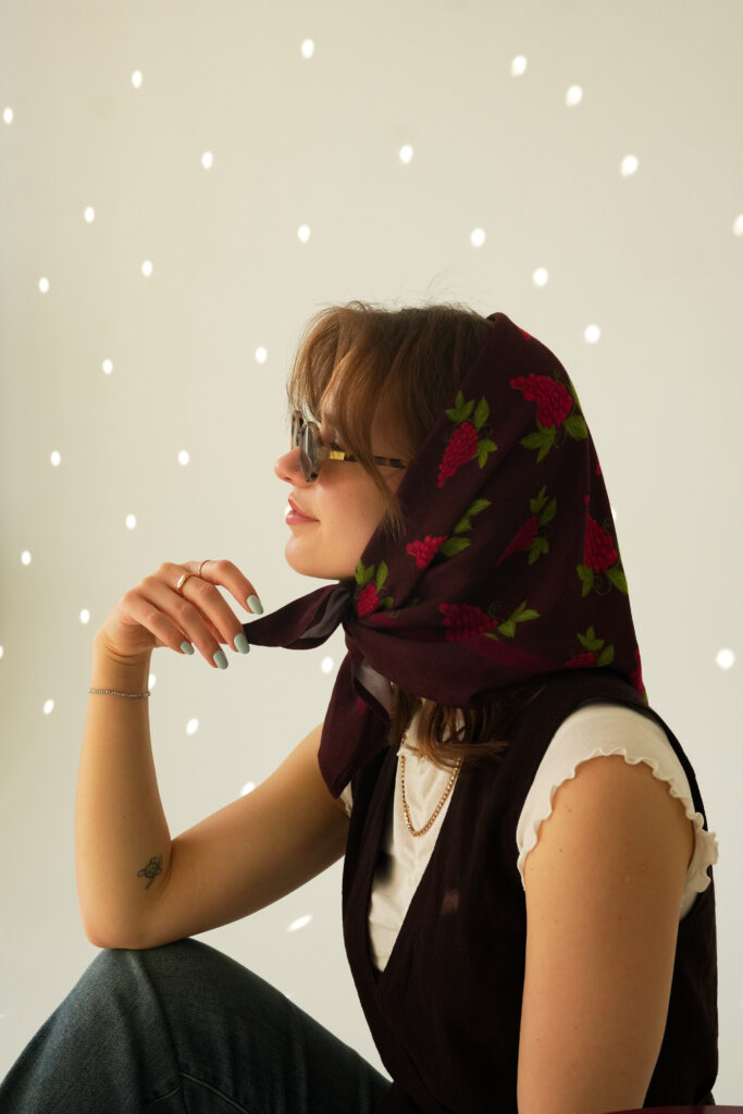 APASZKA BAMBUSOWA "WINOGRONO"